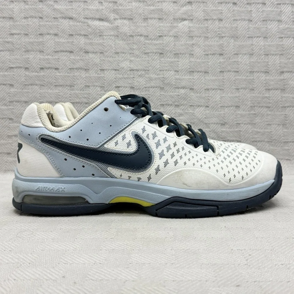 Nike‎ Air Max Cage Advantage Shoes Mens Size 6 White Tennis Cushioned 599360-144